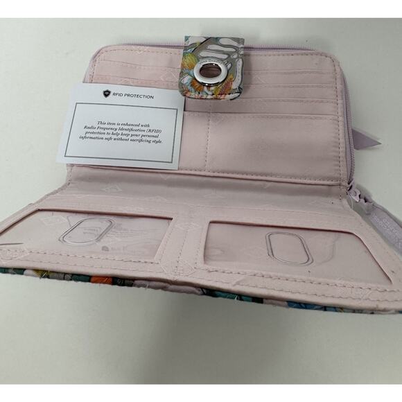 Vera Bradley New RFID Turnlock Wallet RFID Turnlock Wallet Rainforest Canopy - Picture 6 of 6